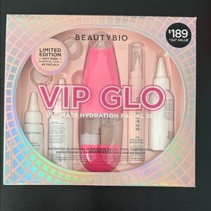 BeautyBio Ultimate Hydration Facial Set - Hot Pink